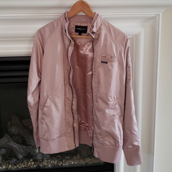 Members Only Jackets & Blazers - Members only Stranger Things Pink satin jacket